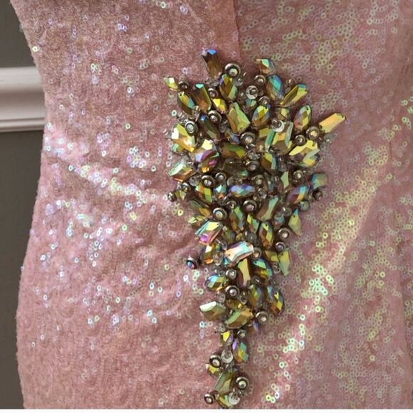 Pink Sequin Gown Size 4 NWT - Picture 7 of 11